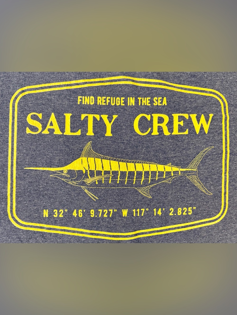 Salty Crew Find Refuge in the Sea Marlin Graphic Tee Men’s 2XL Navy